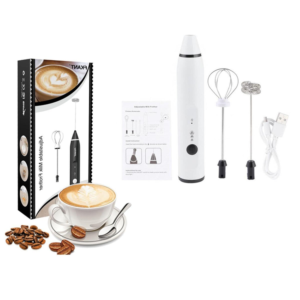 3 Modes USB Speed Adjustable Recharable Milk Frother Coffee and Egg Beater